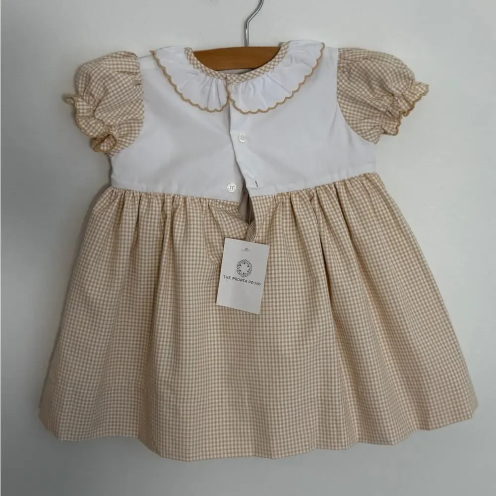 The Proper Peony Gingham‎ Mayflower Dress NWT $98 Size 12mo